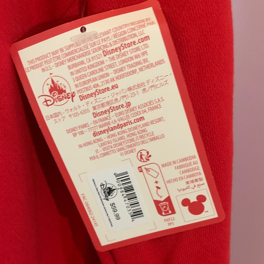 Unisex Disney Red Crewneck Sweater with Mickey Mouse - Picture 2 of 5